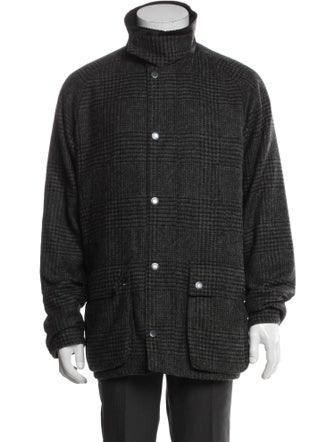 Barbour Wool Plaid Print Jacket