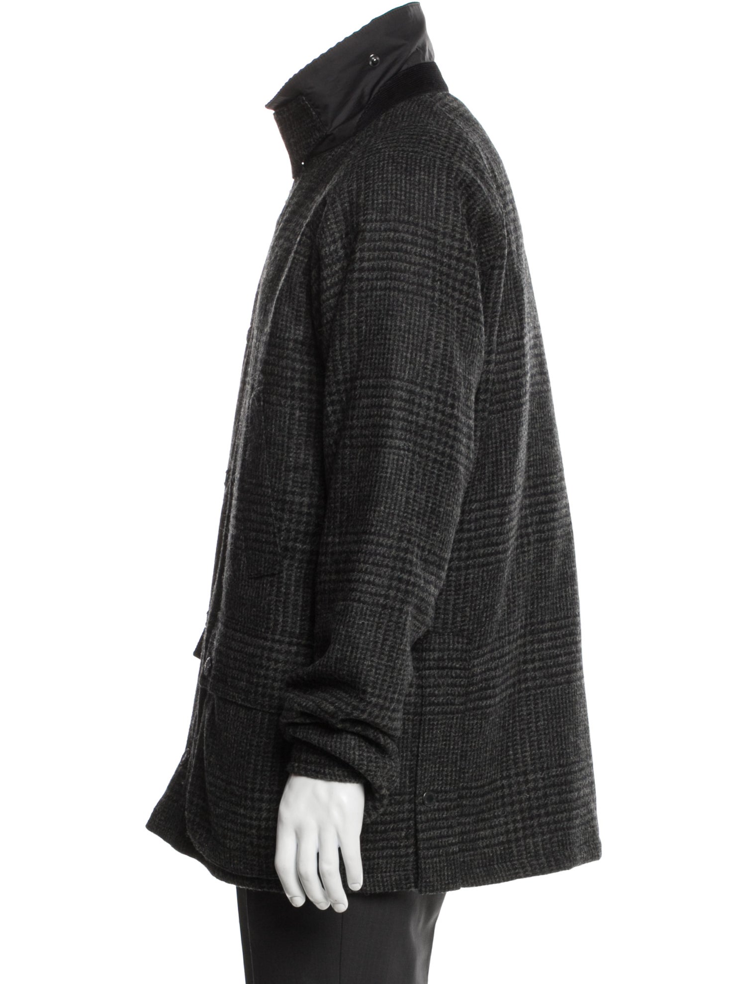 Barbour Wool Plaid Print Jacket