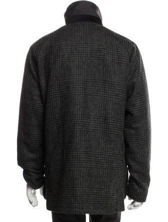 Barbour Wool Plaid Print Jacket