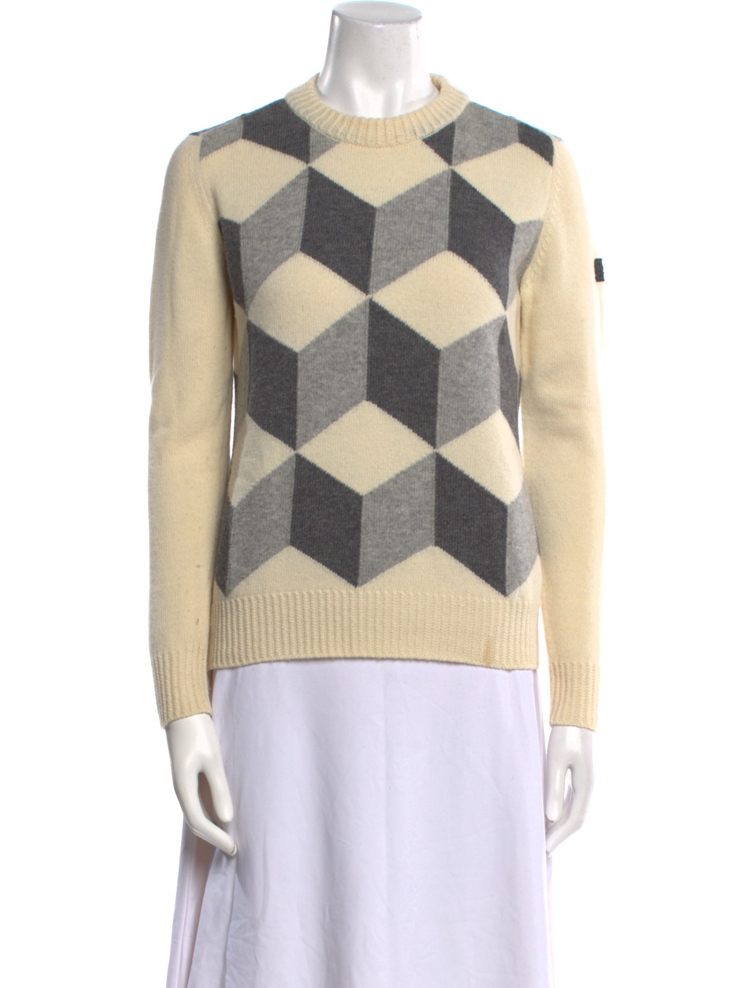 Barbour Lambswool Colorblock Pattern Sweater