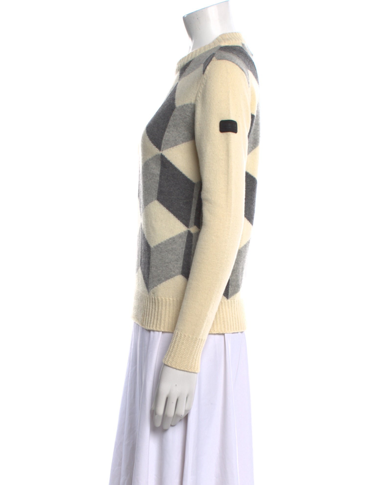 Barbour Lambswool Colorblock Pattern Sweater