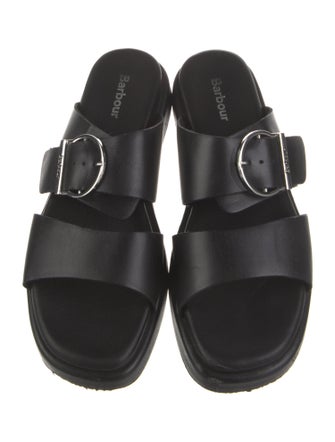 Barbour Leather Slides