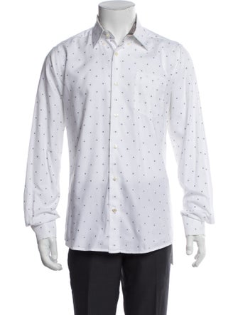 Barbour Printed Long Sleeve Tuxedo Shirt