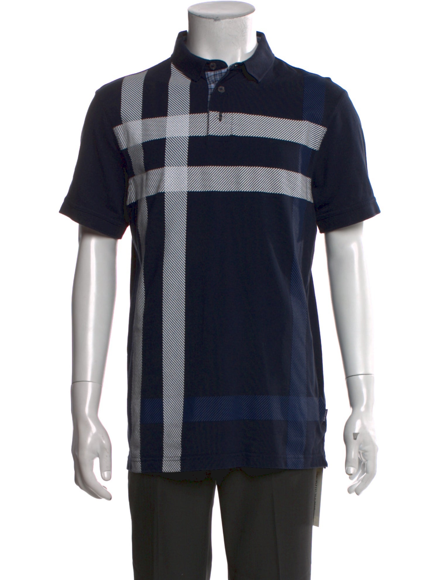 Barbour Plaid Print Collar Polo Shirt