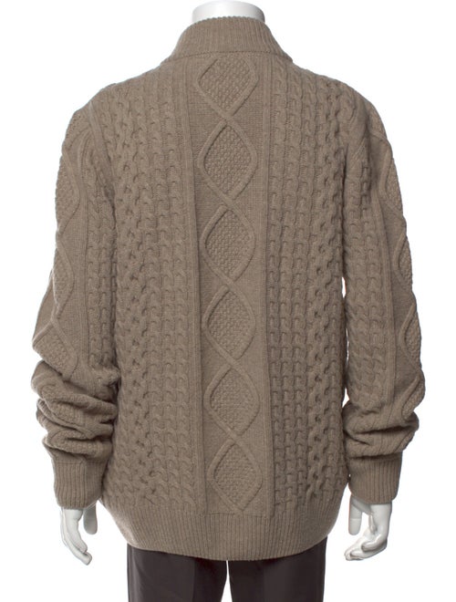 Barbour Leather Mock Neck Cardigan