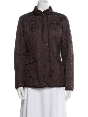 Barbour Nylon Plaid Print Coat