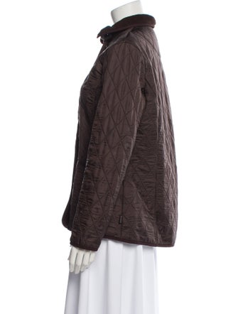 Barbour Nylon Plaid Print Coat