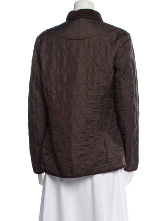 Barbour Nylon Plaid Print Coat