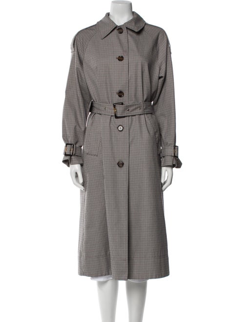 Barbour Plaid Print Trench Coat