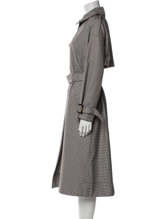 Barbour Plaid Print Trench Coat