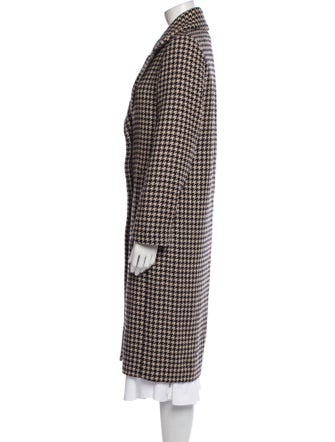 Barbour Wool Houndstooth Print Peacoat