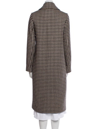 Barbour Wool Houndstooth Print Peacoat
