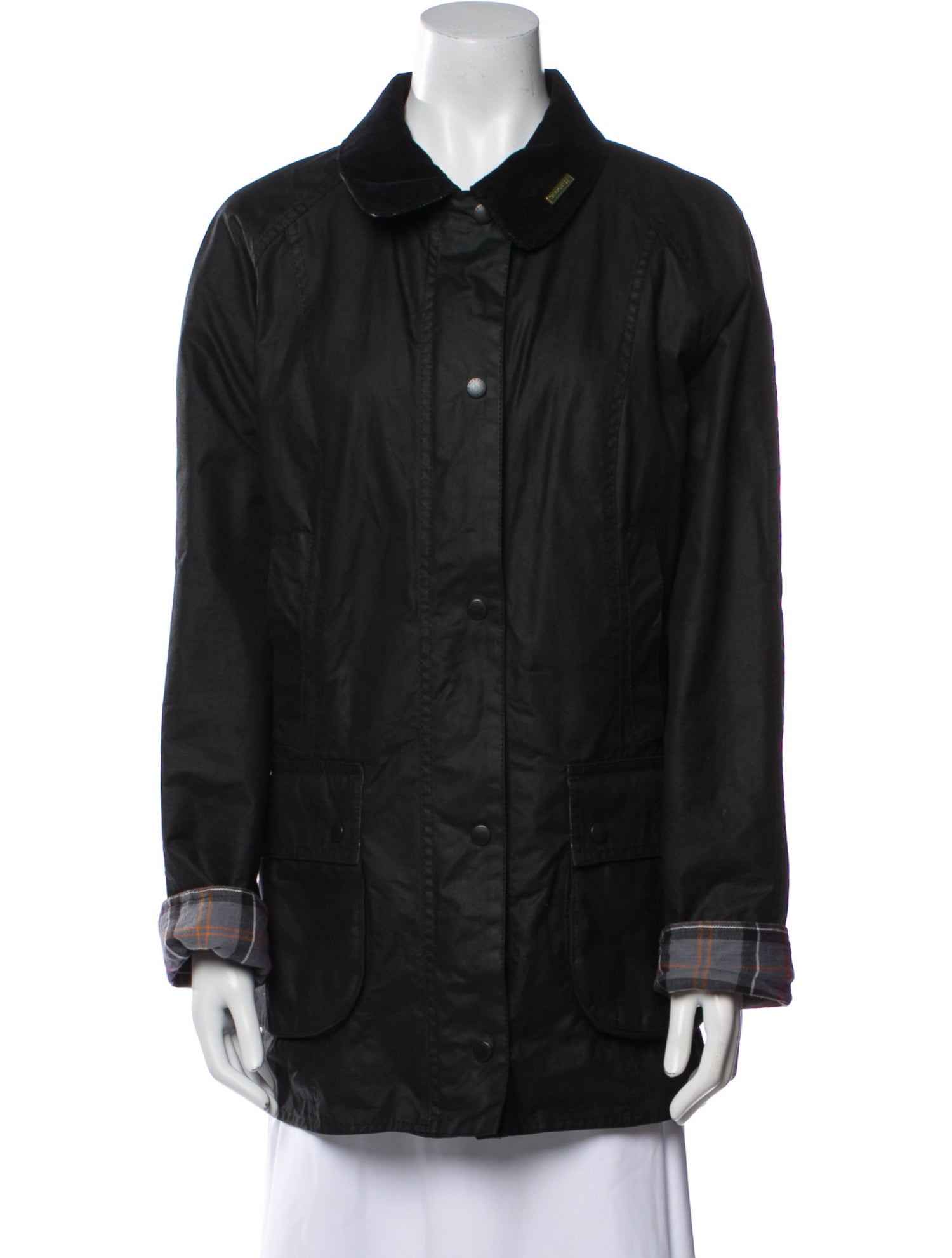 Barbour Plaid Print Coat