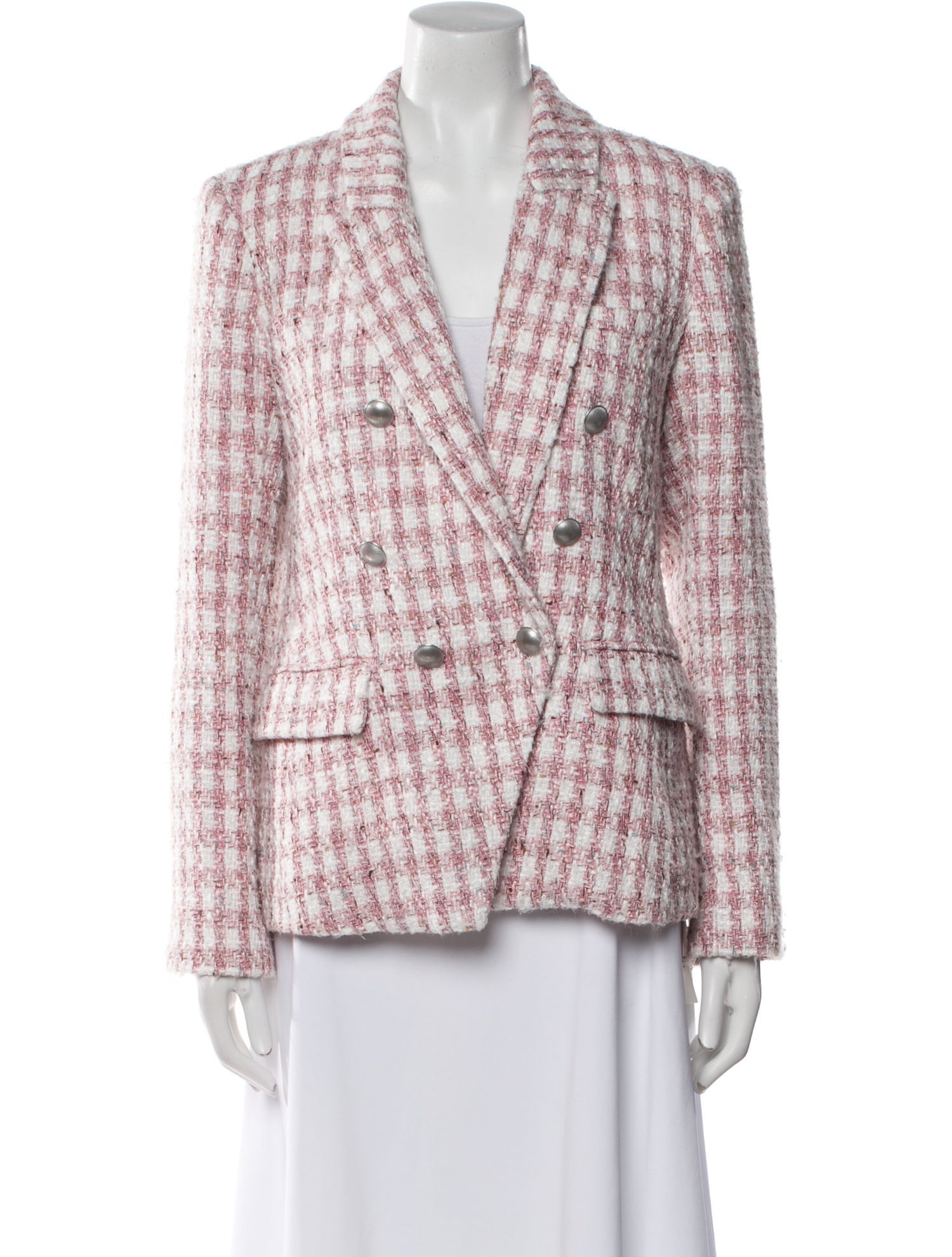 Barbour Tweed Plaid Print Blazer