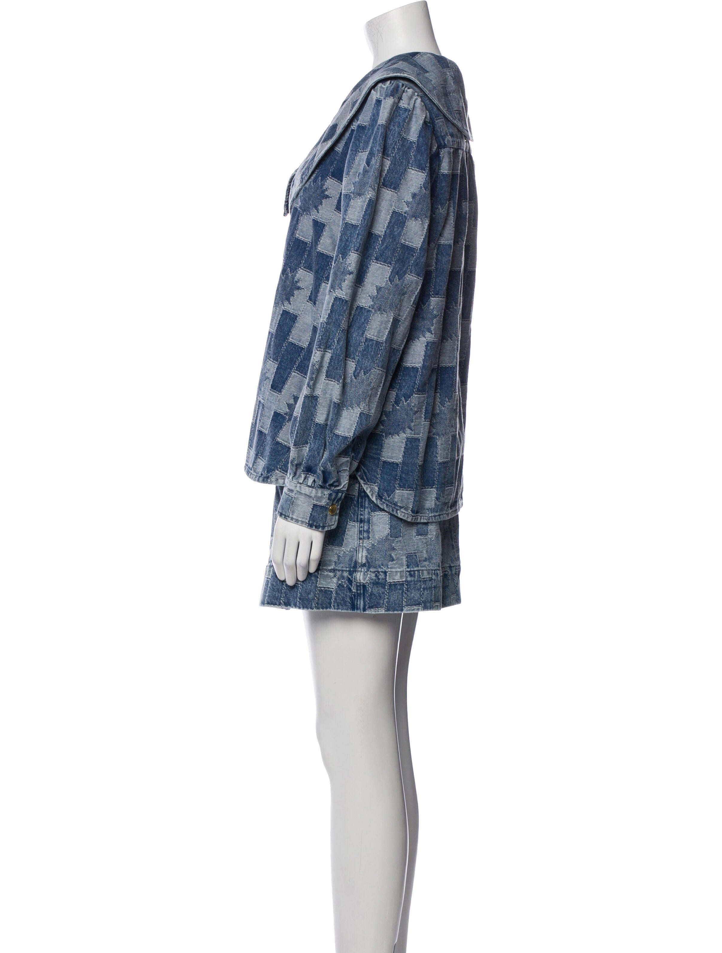 Barbour Colorblock Pattern Skirt Set