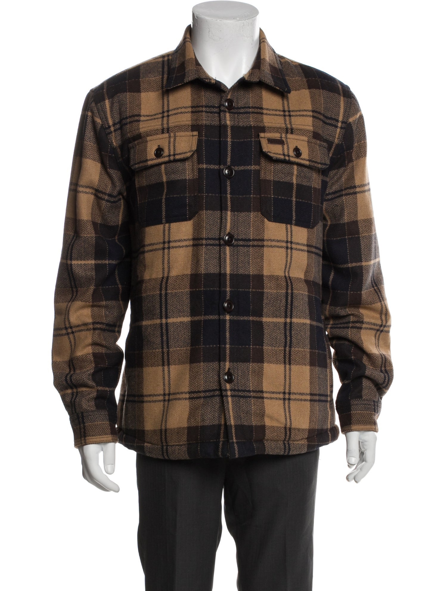 Barbour Plaid Print Utility Jacket