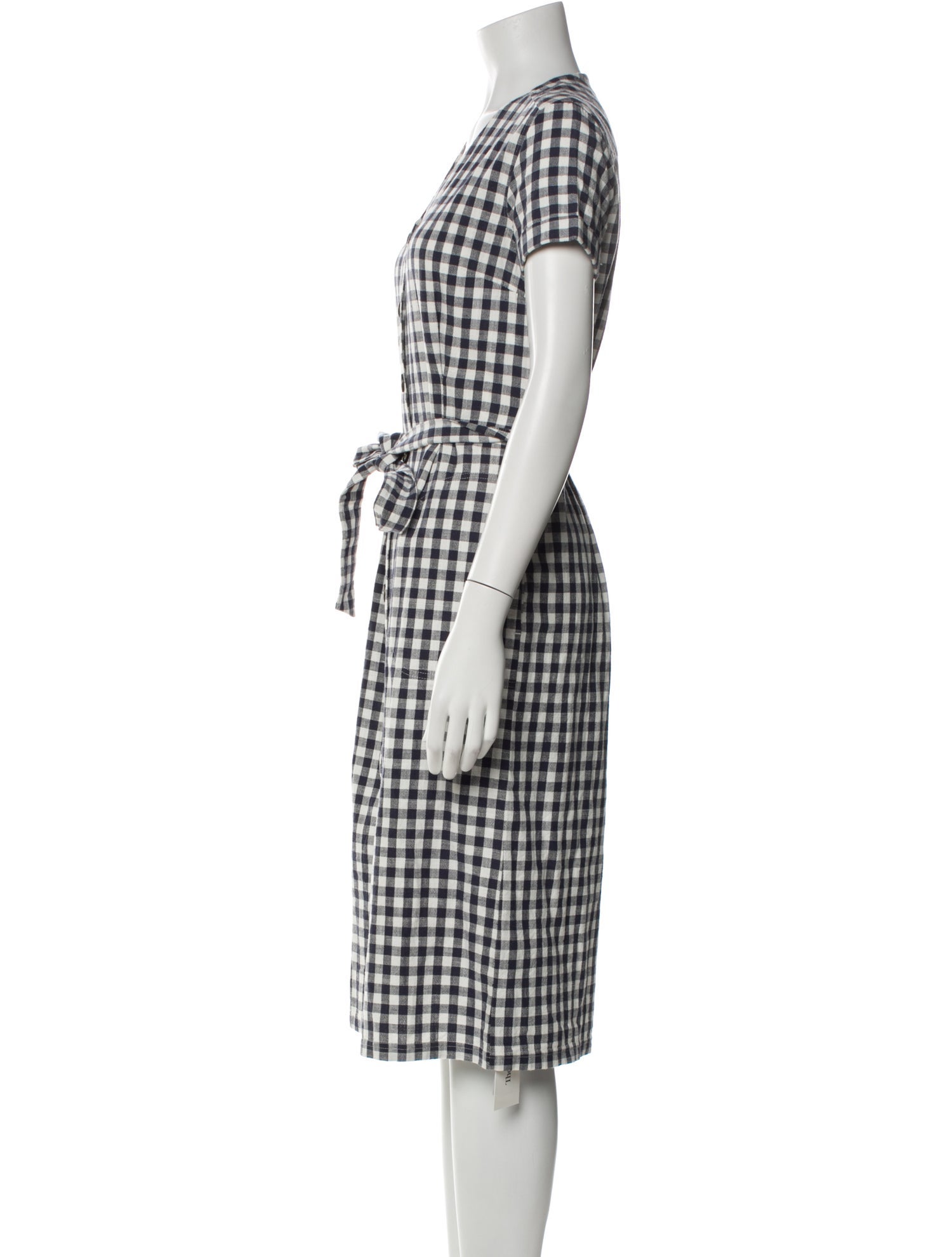 Barbour Plaid Print Midi Length Dress
