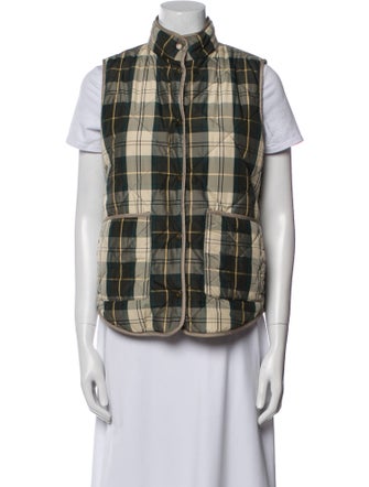 Barbour Plaid Print Vest