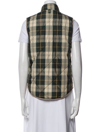 Barbour Plaid Print Vest