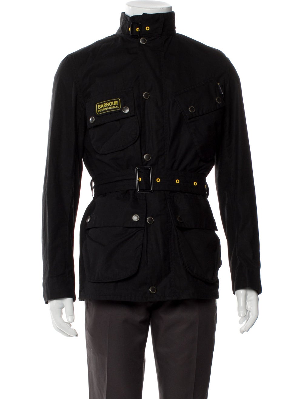 Barbour Utility Jacket Black Patch Pockets - image 1