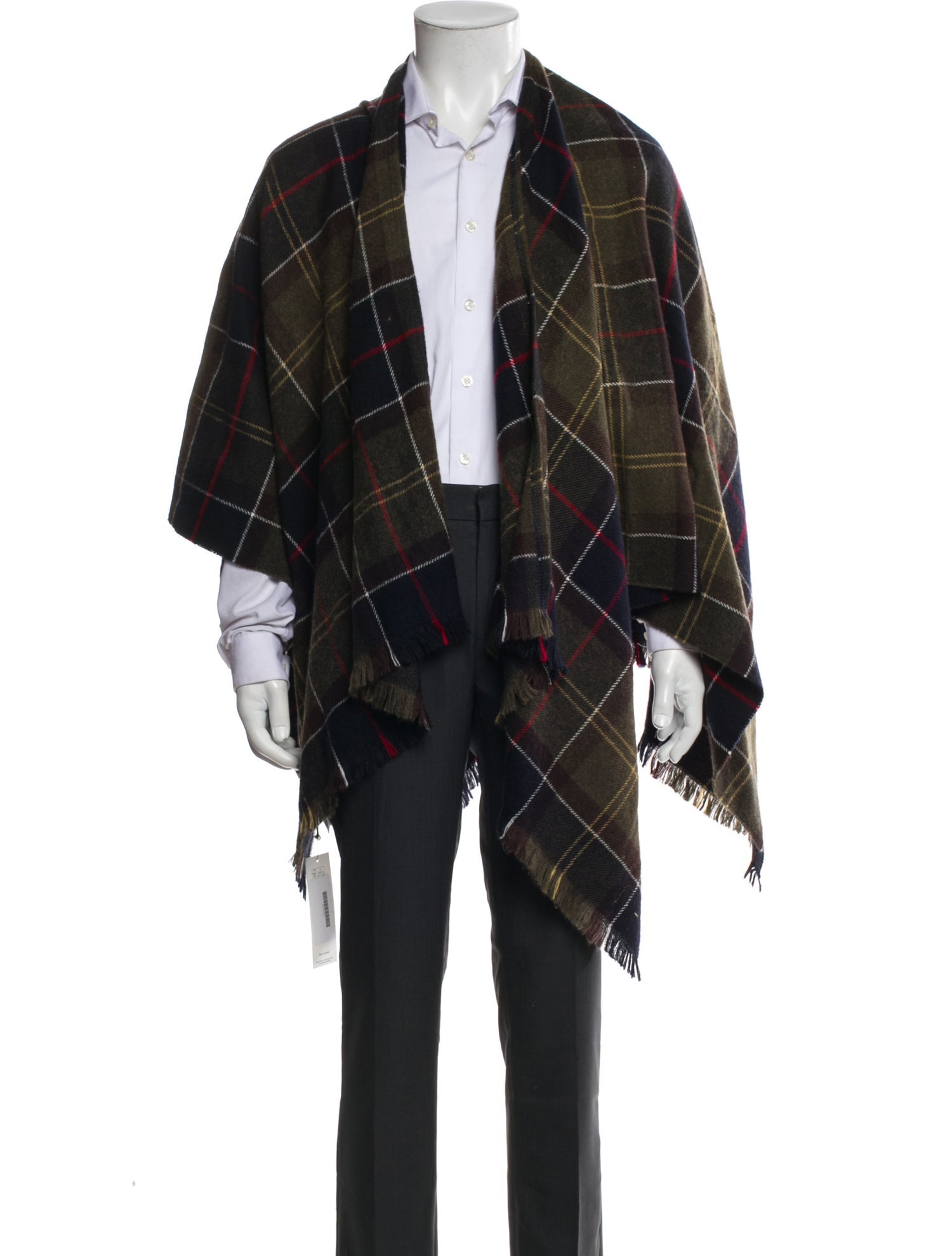 Barbour Acrylic Plaid Print Scarf