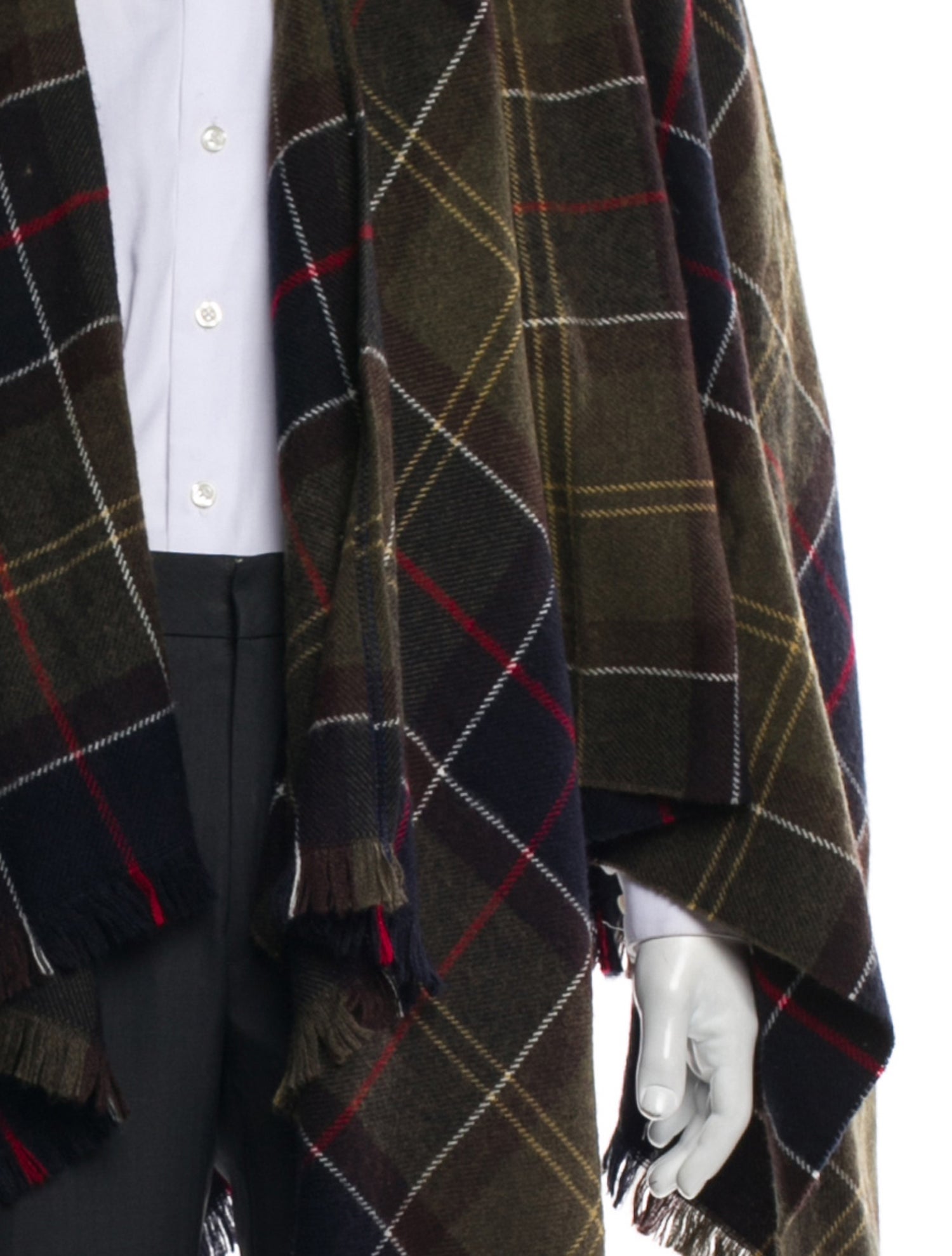 Barbour Acrylic Plaid Print Scarf