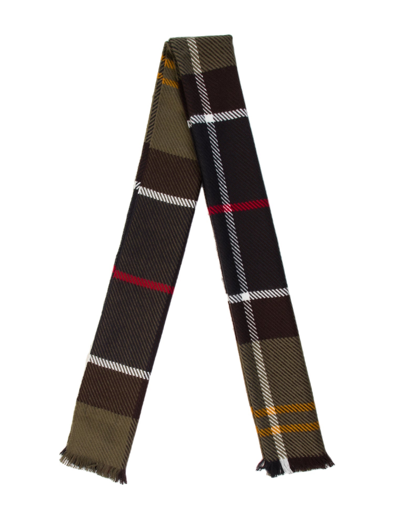 Barbour Acrylic Plaid Print Scarf