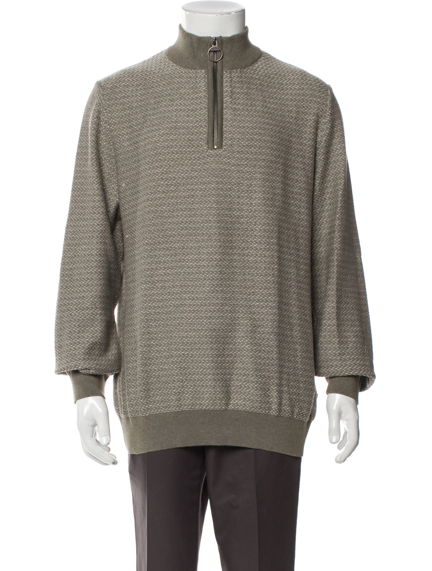 Barbour Mock Neck Long Sleeve Polo Sweater