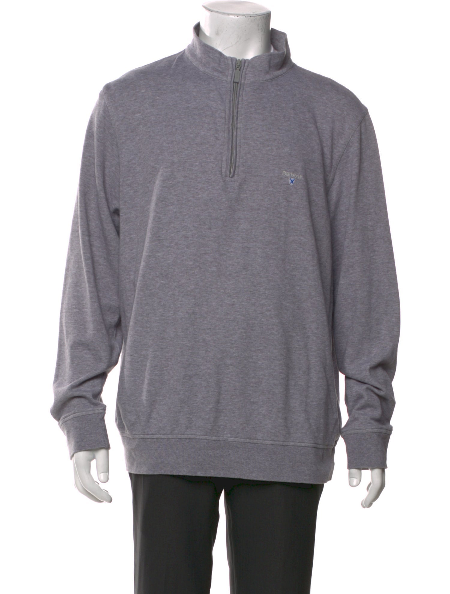 Barbour Mock Neck Long Sleeve Polo Sweater