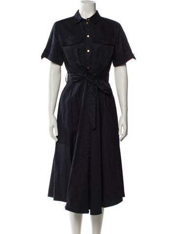 Pre-owned Barbour Long Dress W/ Tags In Blue