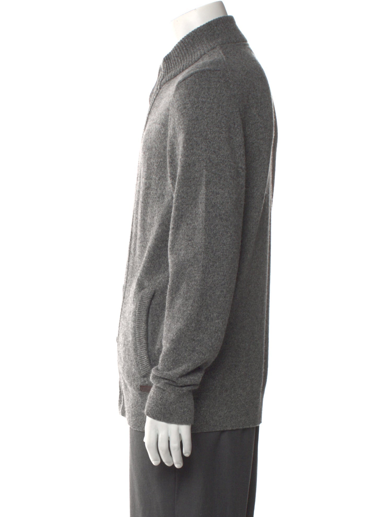 Barbour Wool Mock Neck Cardigan