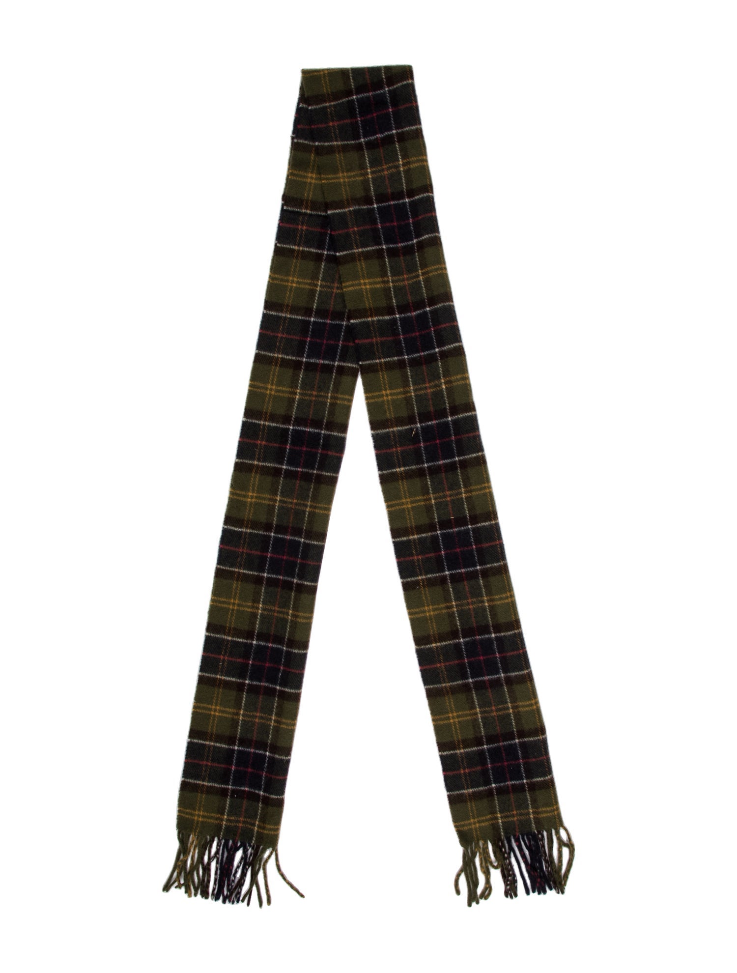 Barbour Lambswool Plaid Print Scarf