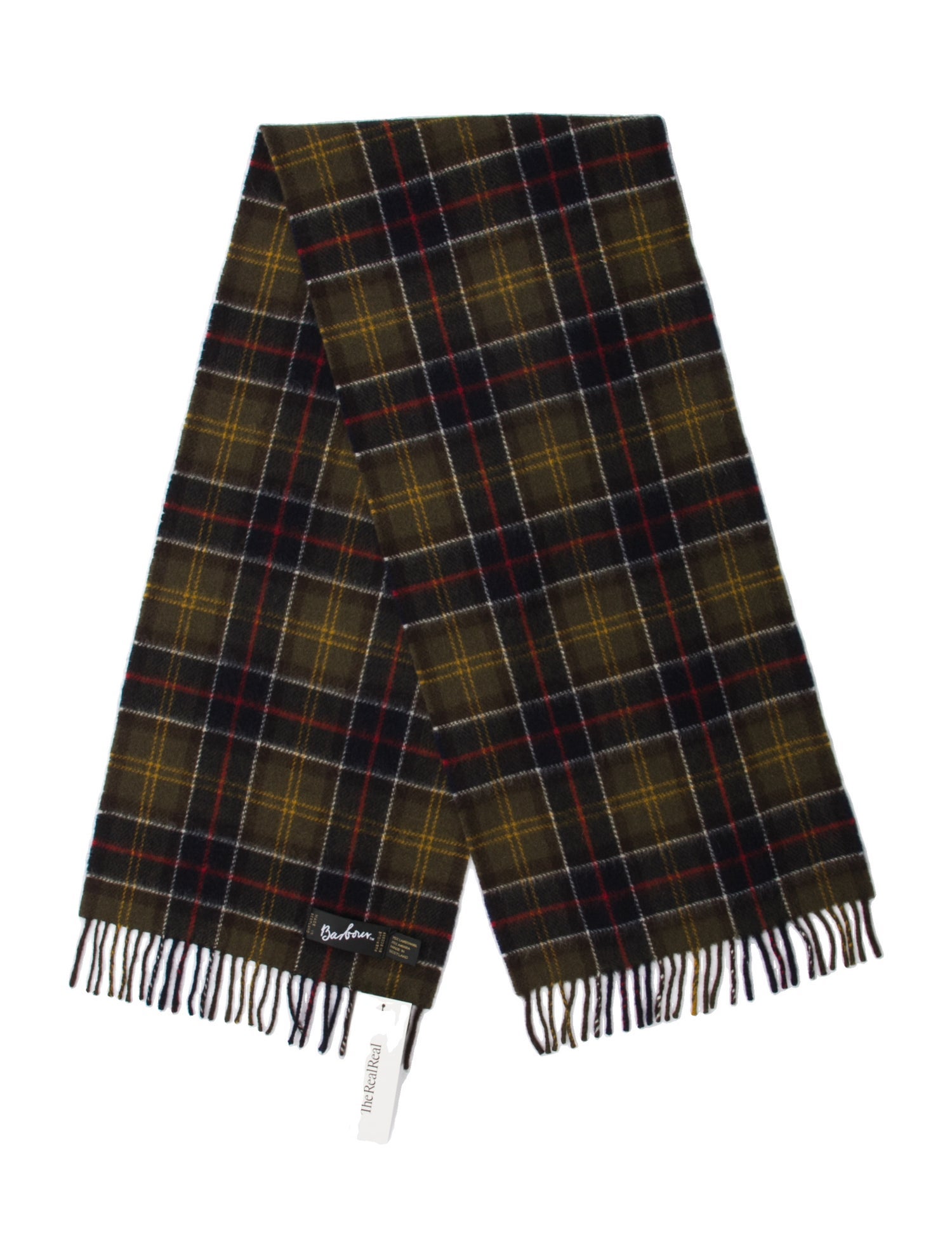 Barbour Lambswool Plaid Print Scarf
