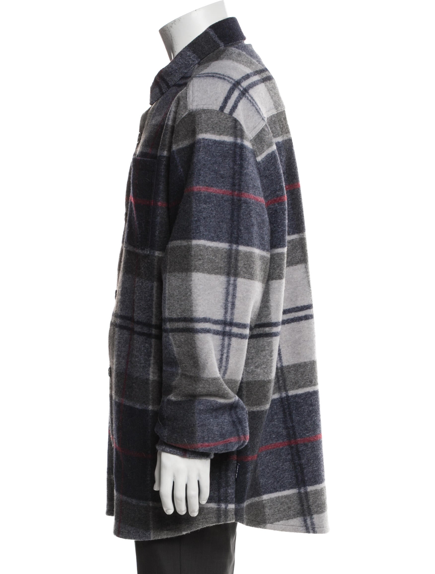 Barbour Plaid Print Peacoat