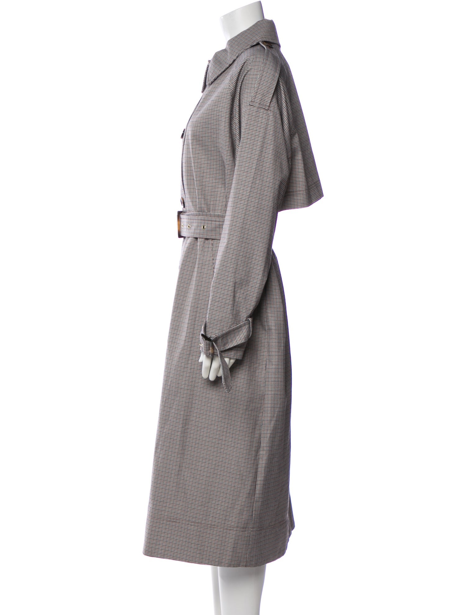 Barbour Plaid Print Trench Coat