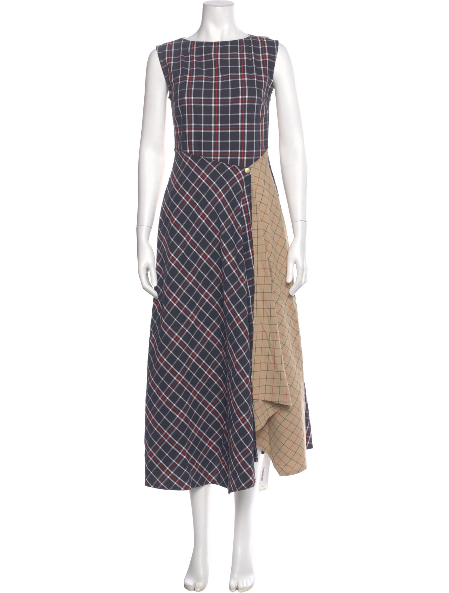 Barbour Plaid Print Long Dress w/ Tags