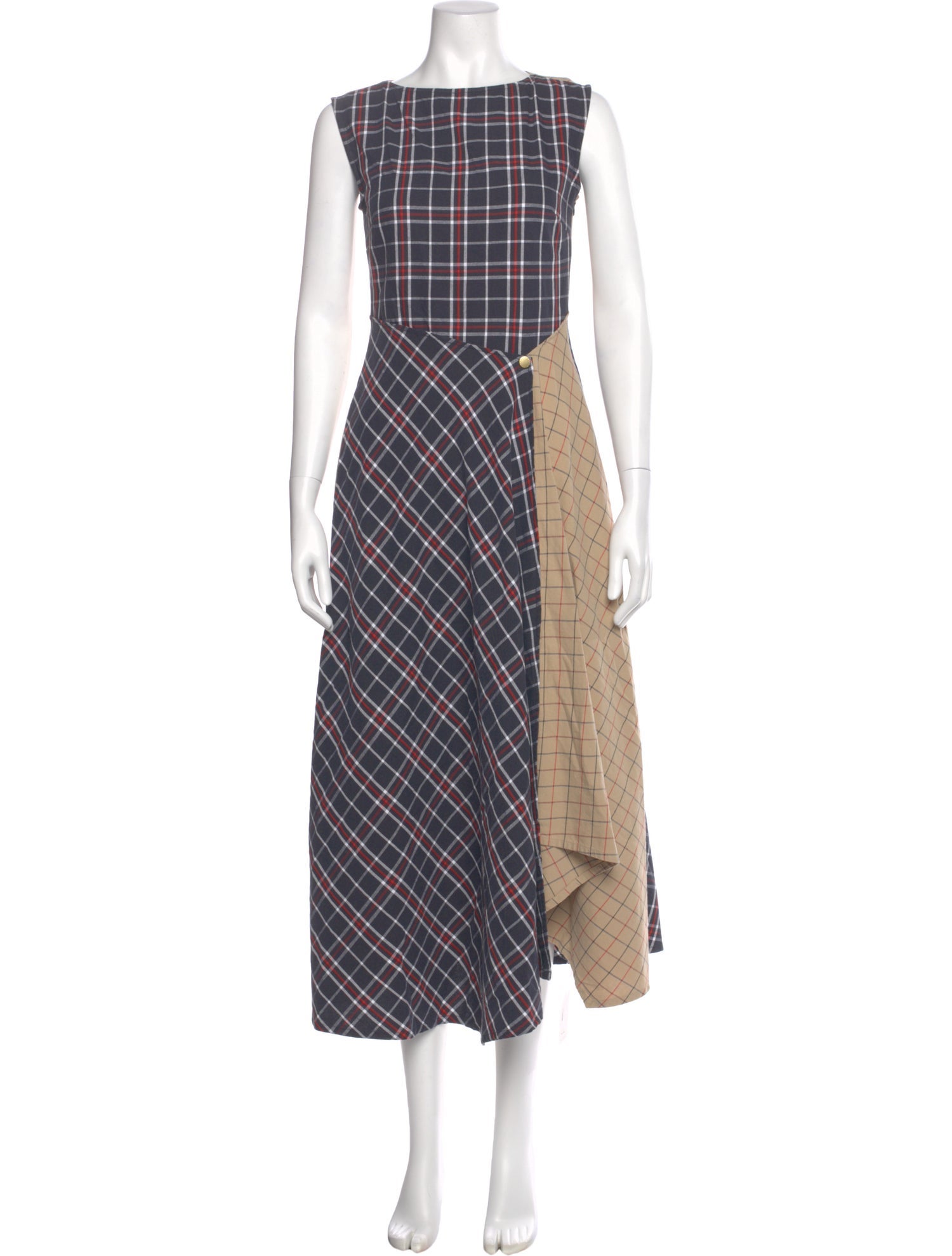 Barbour Plaid Print Long Dress w/ Tags