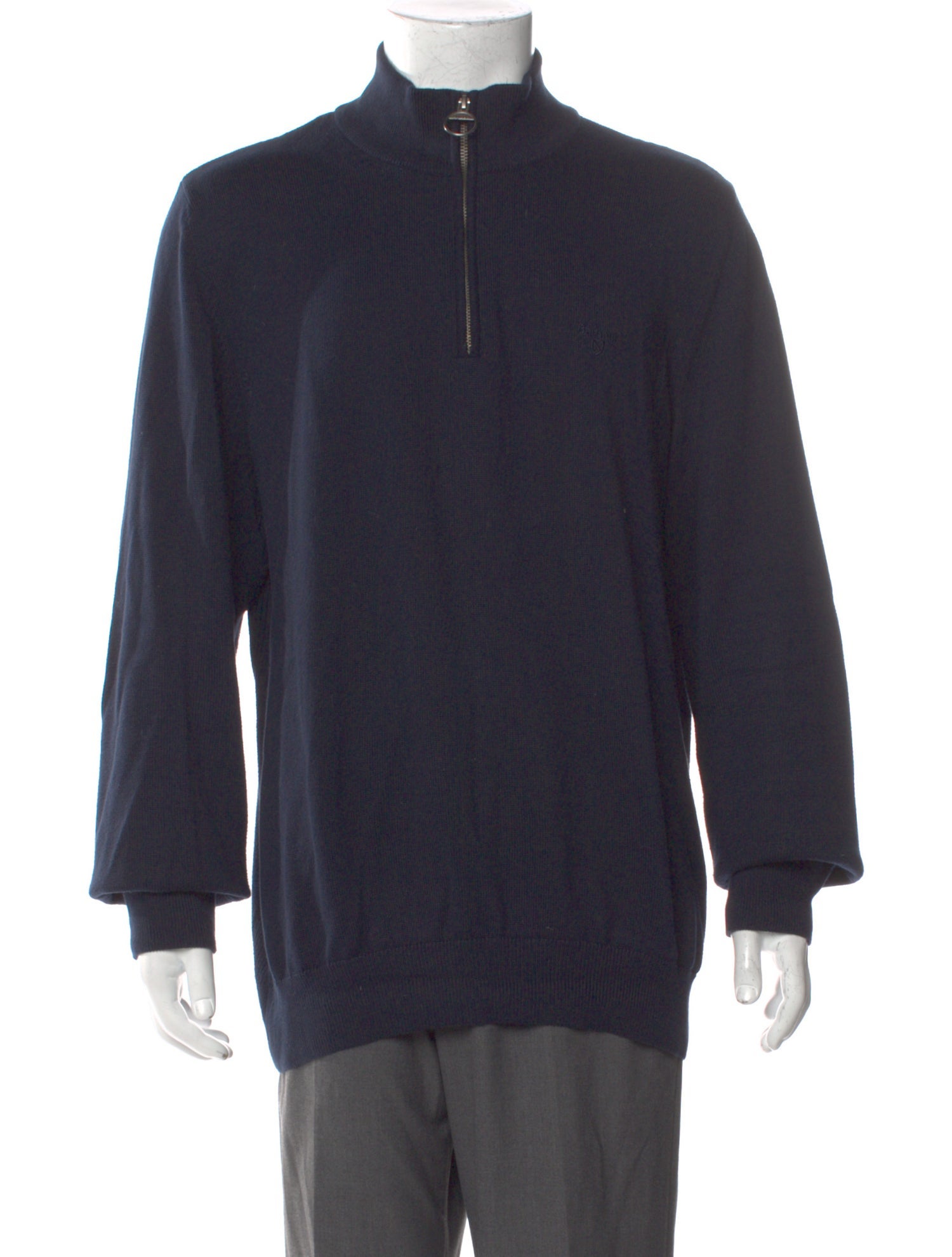 Barbour Mock Neck Long Sleeve Polo Sweater