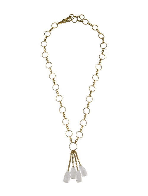 Vaubel Quartz Lavalier Necklace Gold