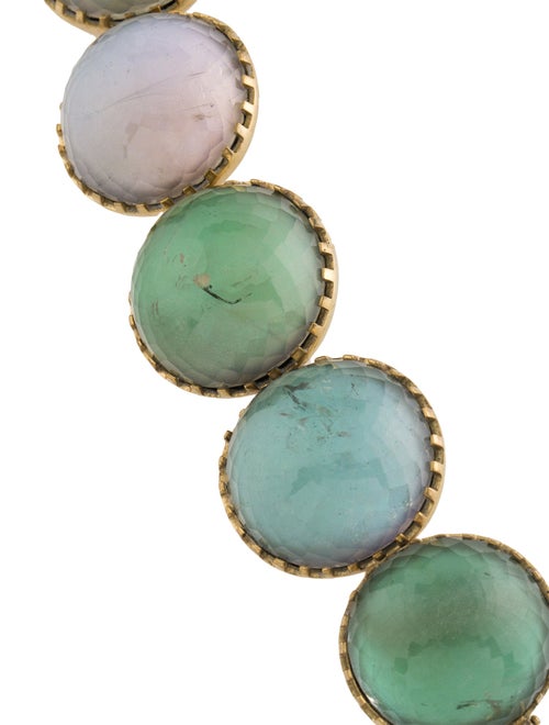 Vaubel Round Stone on Bezel Link Bracelet