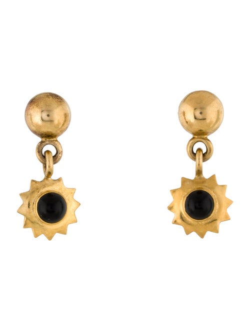 Vaubel Black Stone Sun Drop Earrings