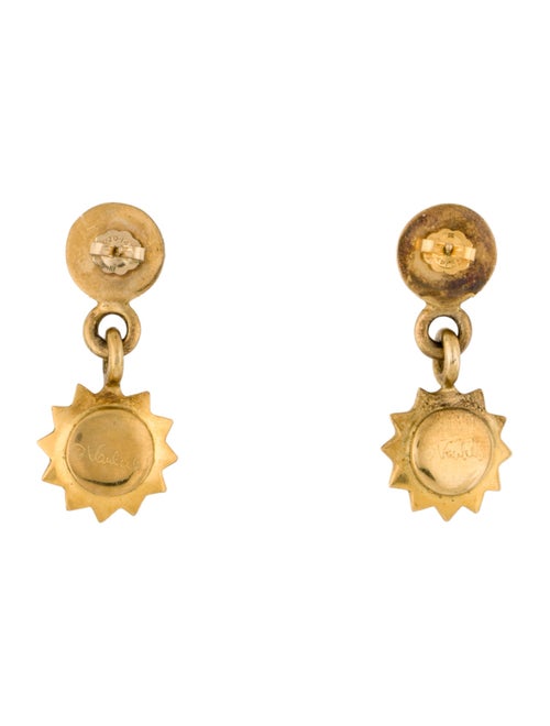 Vaubel Black Stone Sun Drop Earrings