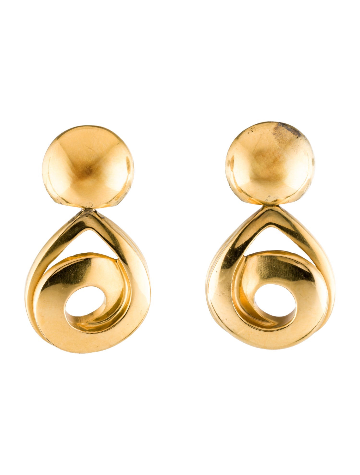 Vaubel Vintage Swirl Teardrop Clip-On Earrings