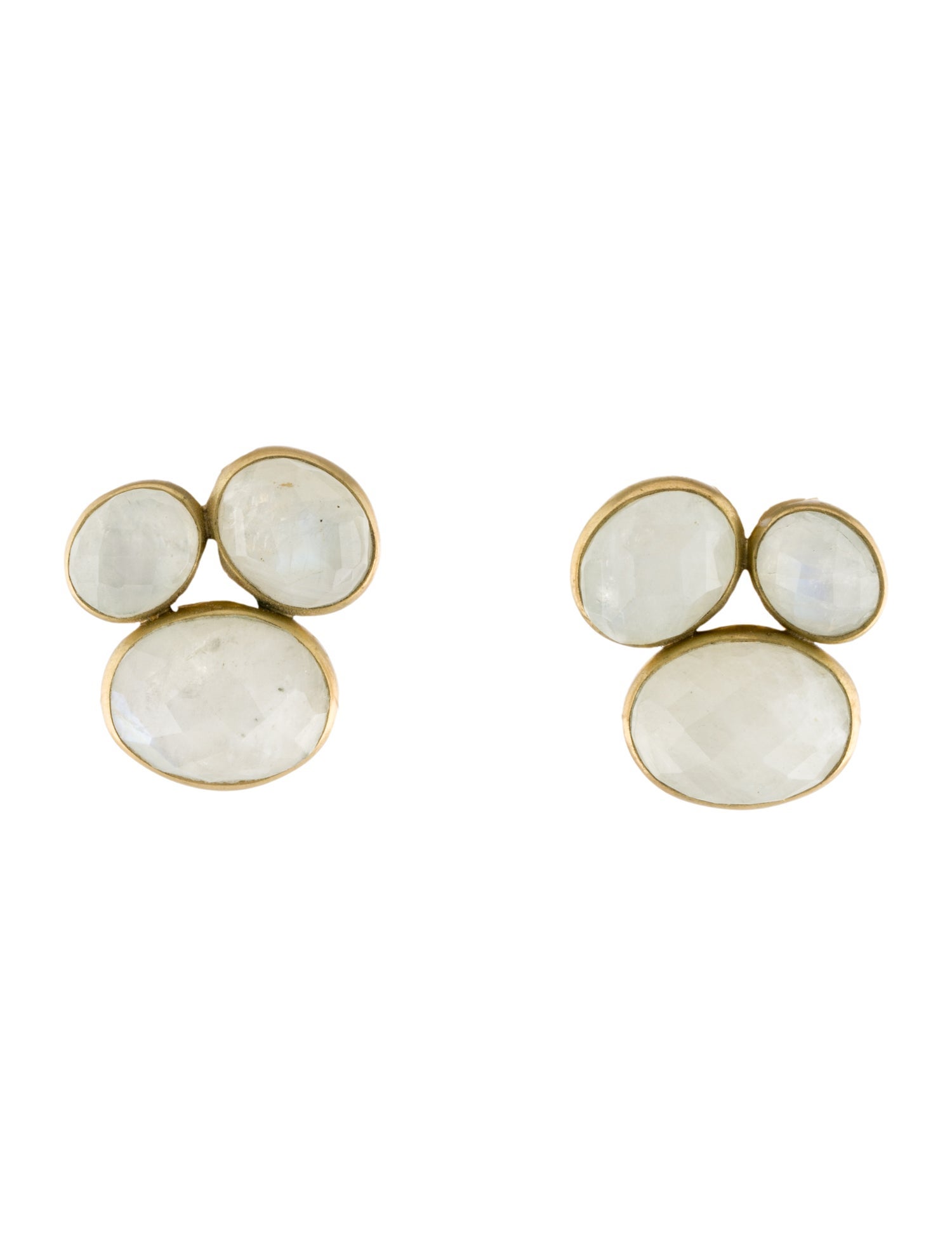 Vaubel Vintage Three Stone Clip-On Earrings