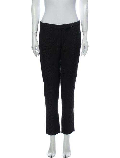 Swildens Animal Print Straight Leg Pants Black