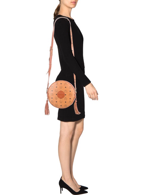 MCM Monogram Round Crossbody Bag Handbags W3020256 The RealReal