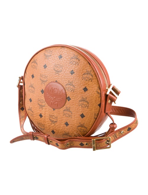 MCM Monogram Round Crossbody Bag Handbags W3020256 The RealReal
