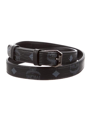 MCM Visetos Leather Belt