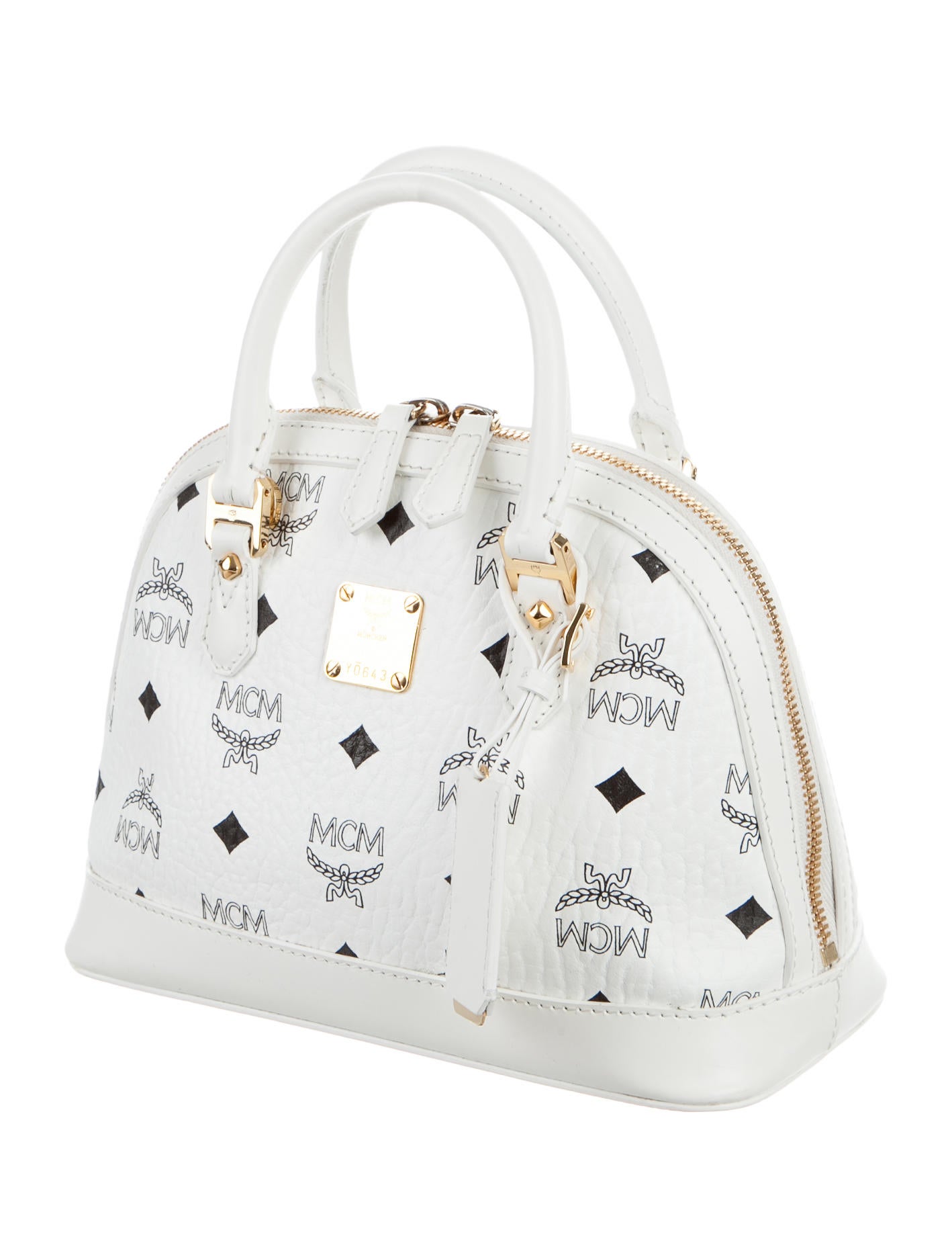 MCM Medium Heritage Visetos Bowler Bag Handbags W3021136 The RealReal