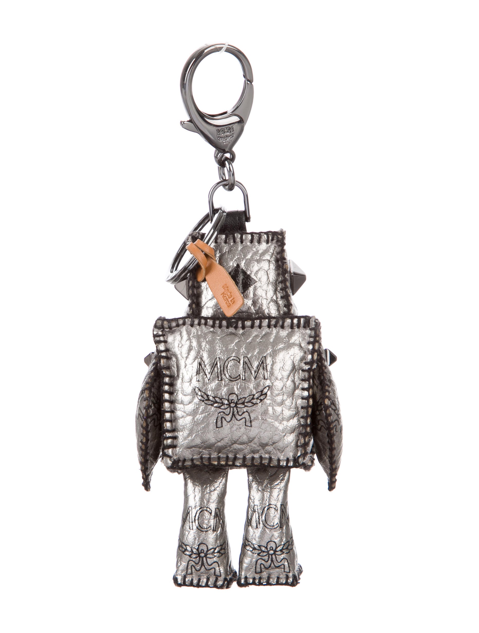 MCM Monogram Robot Bag Charm Silver Keychains, Accessories W3021585